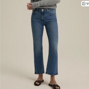 Rt.$198 Favorite Daughter The Erin Crop Jeans in Medium Blue Denim Sz 29